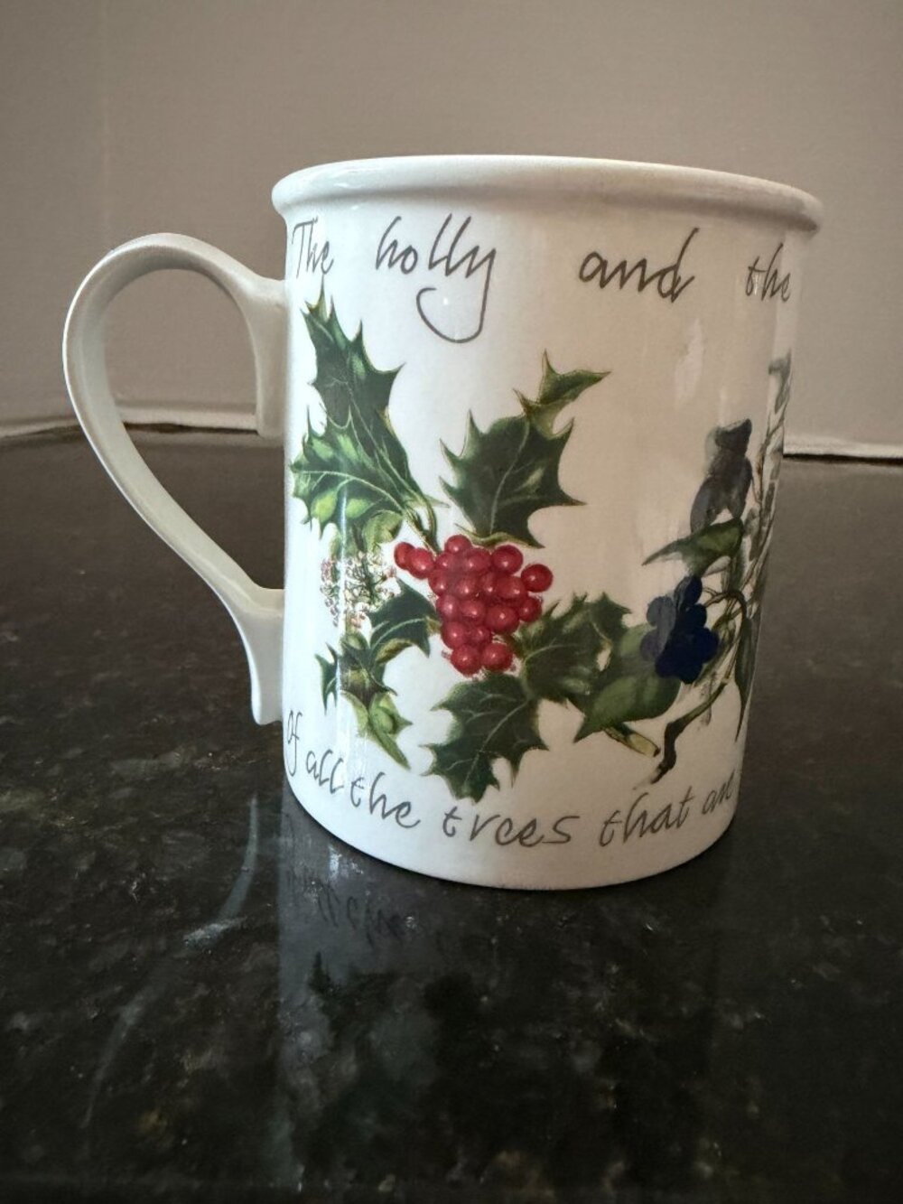 Portmeirion "Holly and Ivy" 9 Fluid Ounces Mug, Britain, 1995